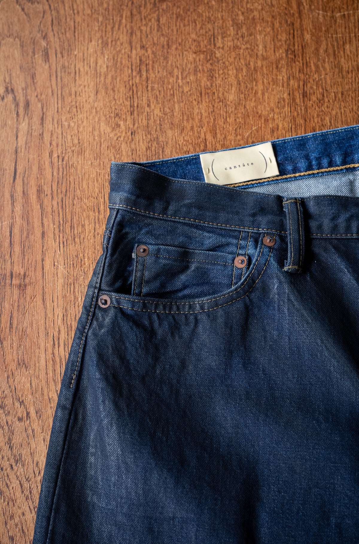 Denim Flare Trousers 〈WAXED INDIGO〉