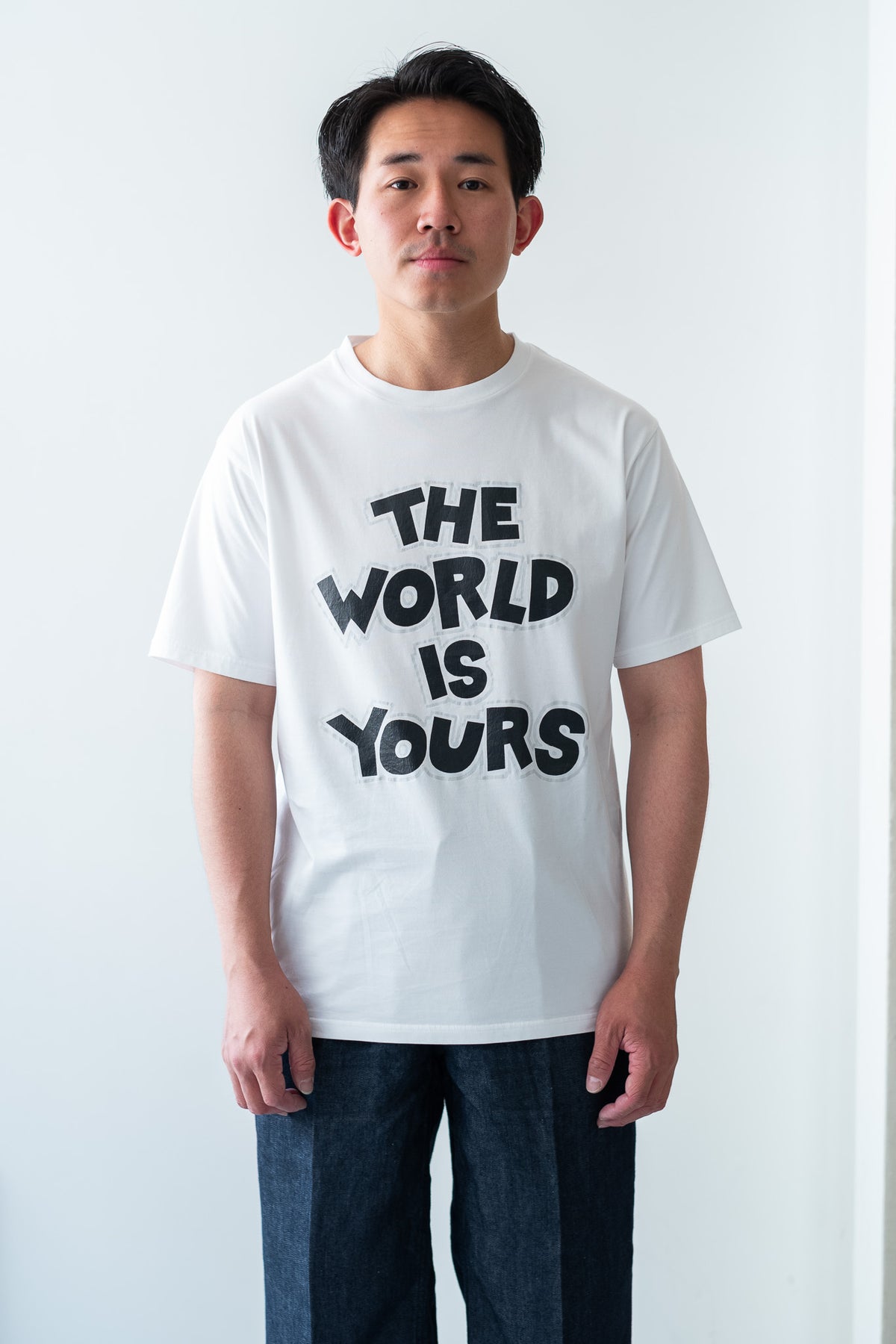 WORLD IS YOURS Tee - Cartoon Letter 〈WHITE〉