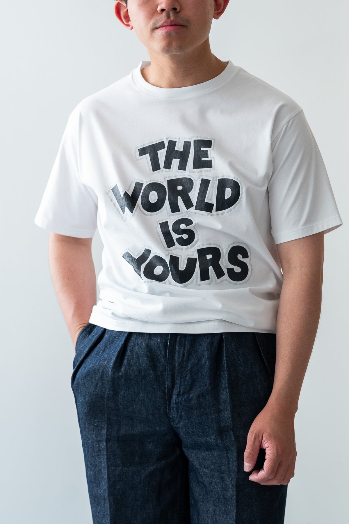 WORLD IS YOURS Tee - Cartoon Letter 〈WHITE〉