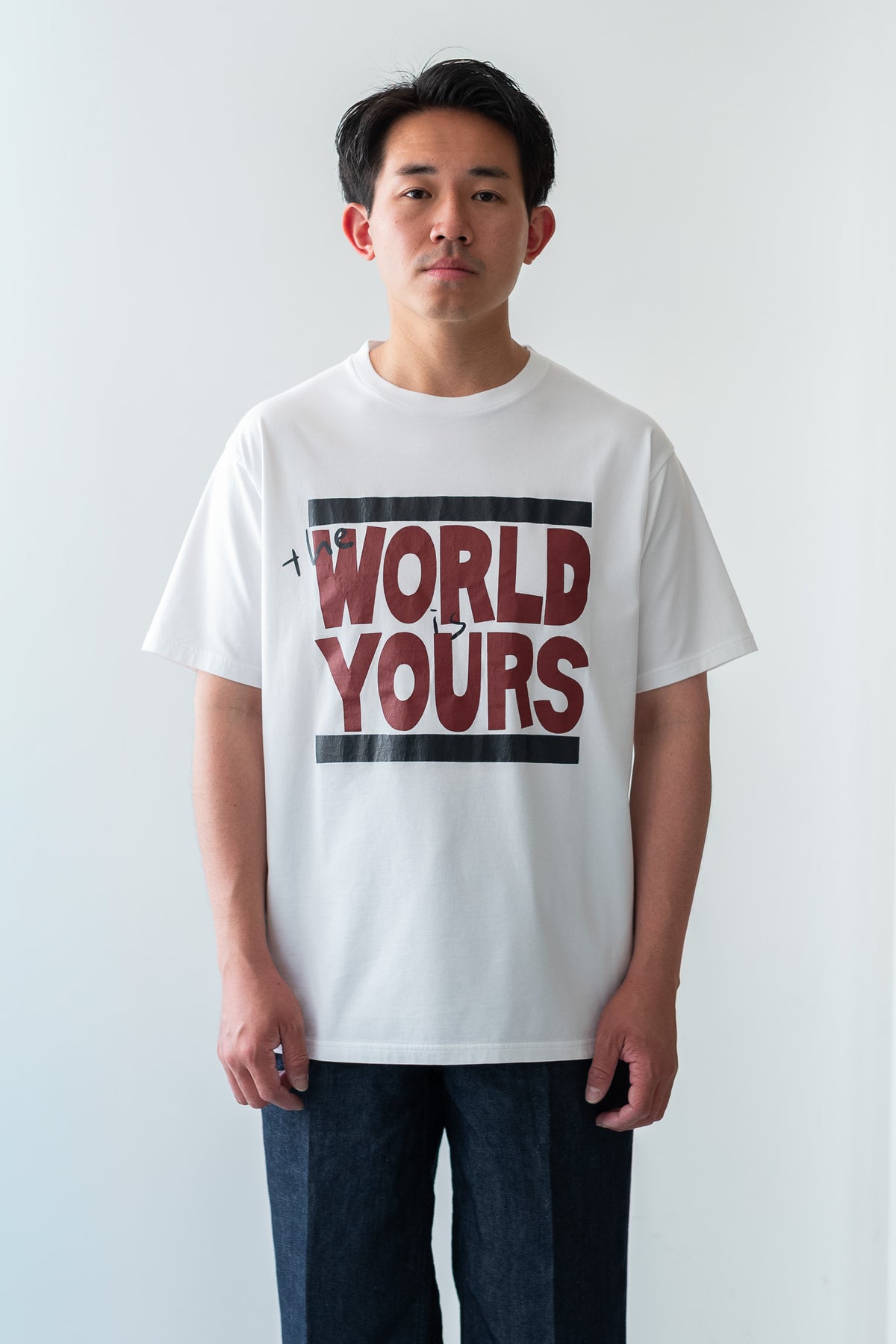 WORLD IS YOURS Tee - Block Letter 〈WHITE〉