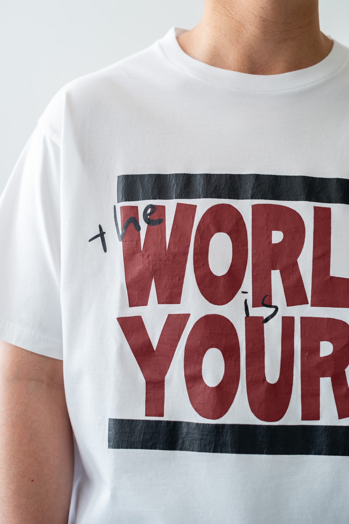 WORLD IS YOURS Tee - Block Letter 〈WHITE〉