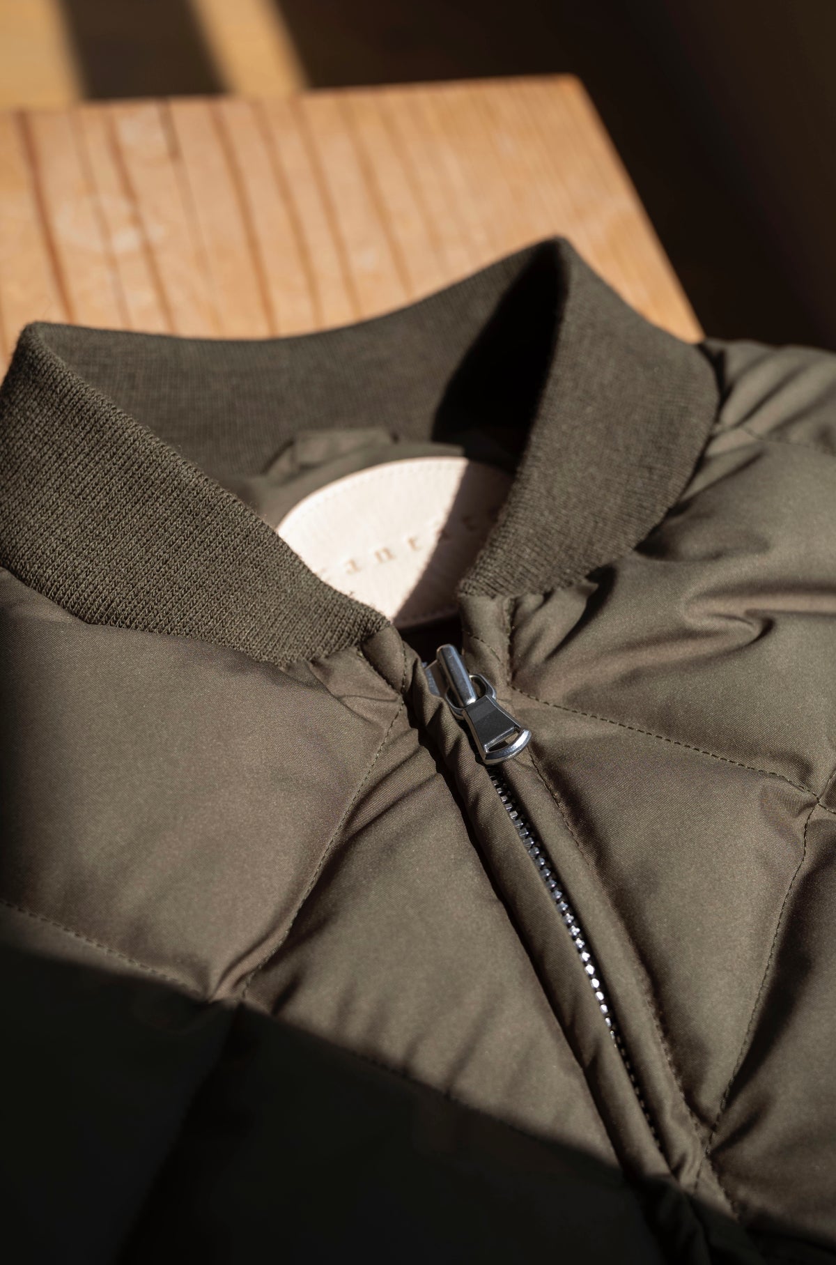 Nylon Quilted Down Jacket 〈KHAKI〉