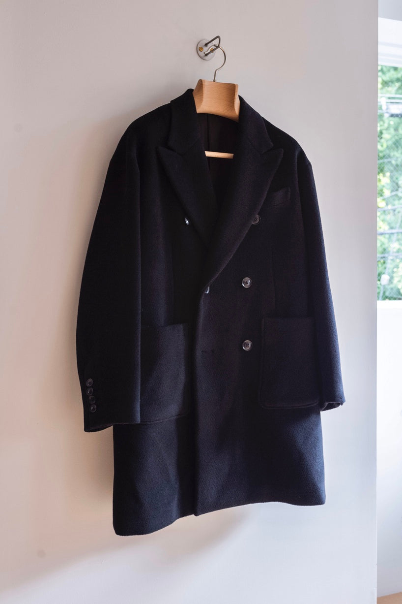 Pile Double Half Coat 〈BLACK〉