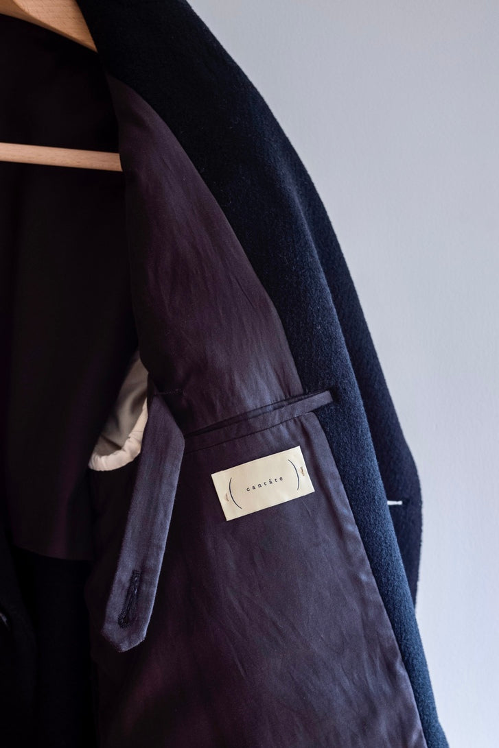 Pile Double Half Coat 〈BLACK〉