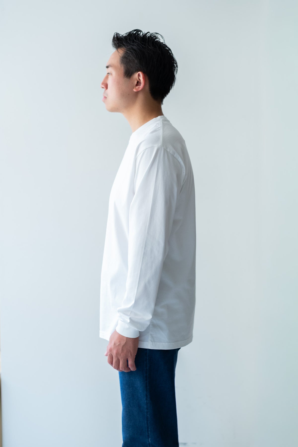 Essential L/S Tee 〈WHITE〉