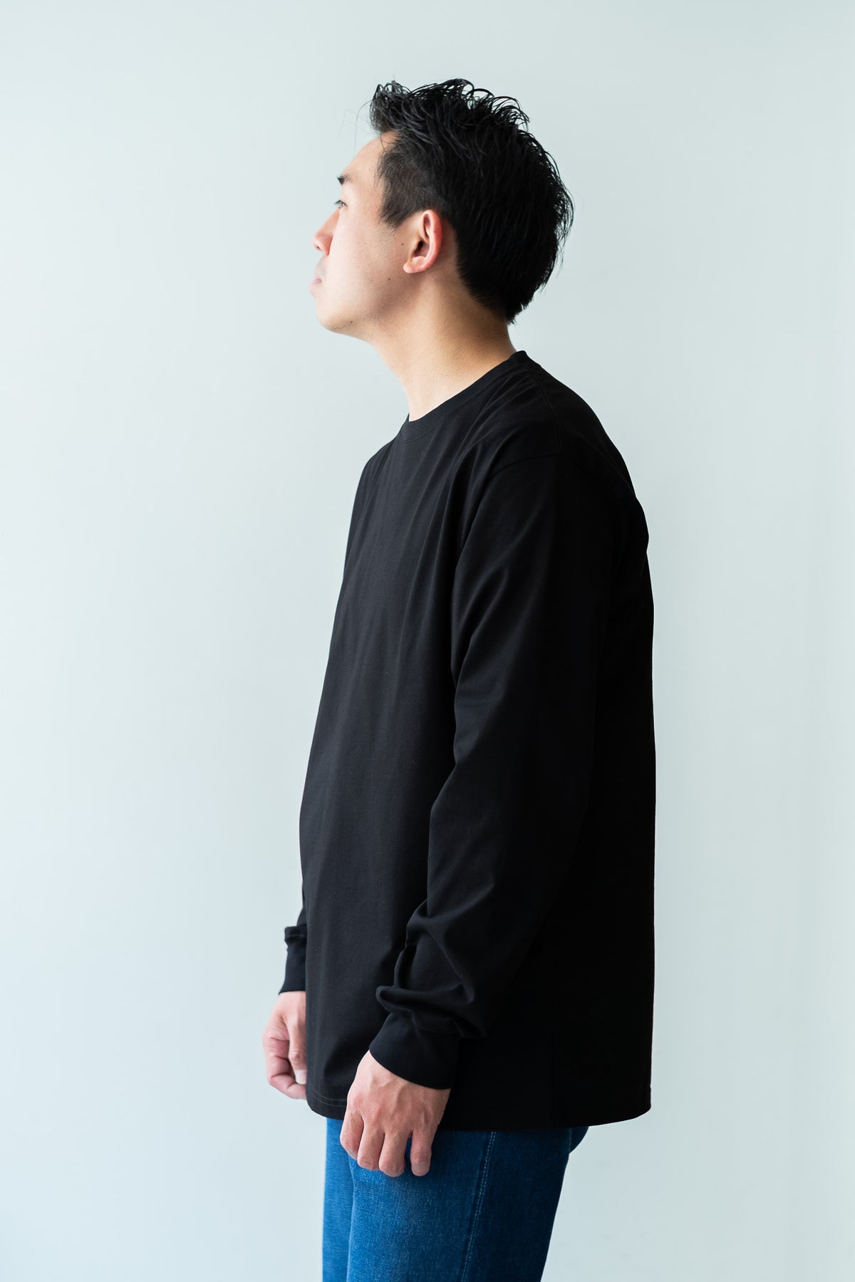 Essential L/S Tee 〈BLACK〉