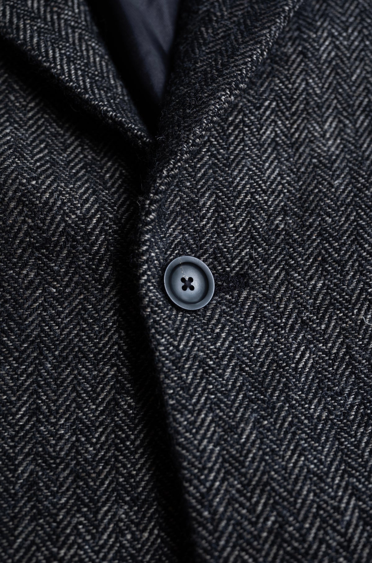 WOOL LINEN UTILITY JACKET 〔BLACK〕