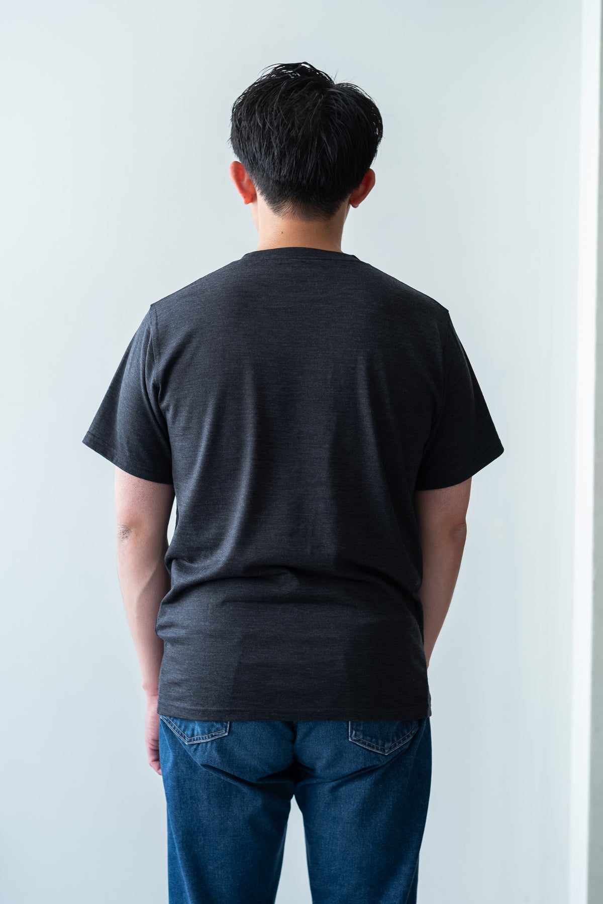 Washable Wool T Shirt 〈C/GRAY〉