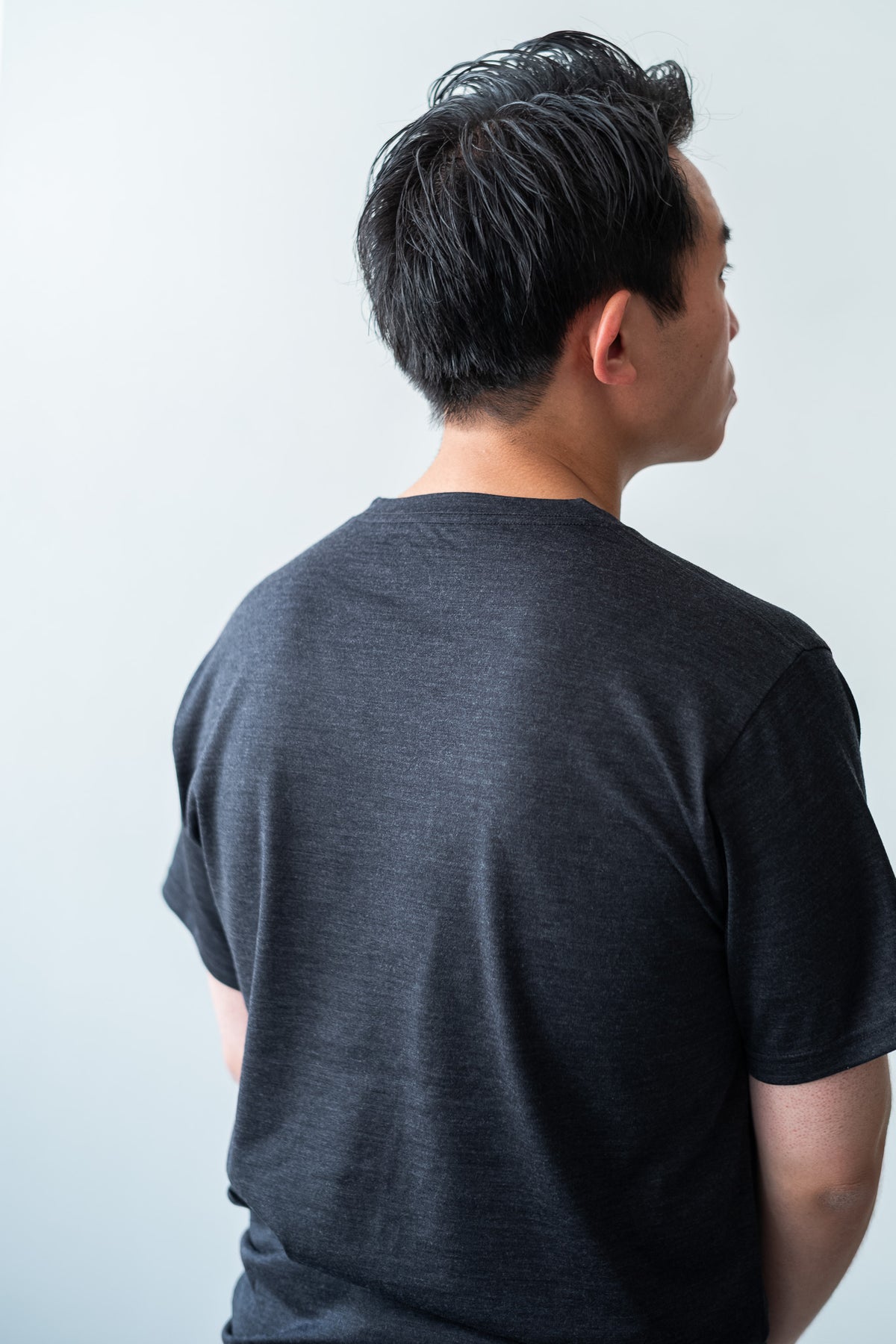 Washable Wool T Shirt 〈C/GRAY〉
