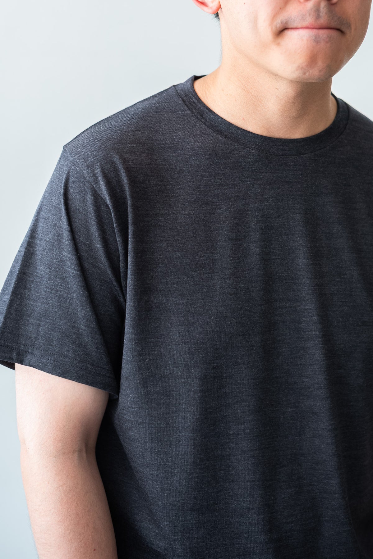 Washable Wool T Shirt 〈C/GRAY〉