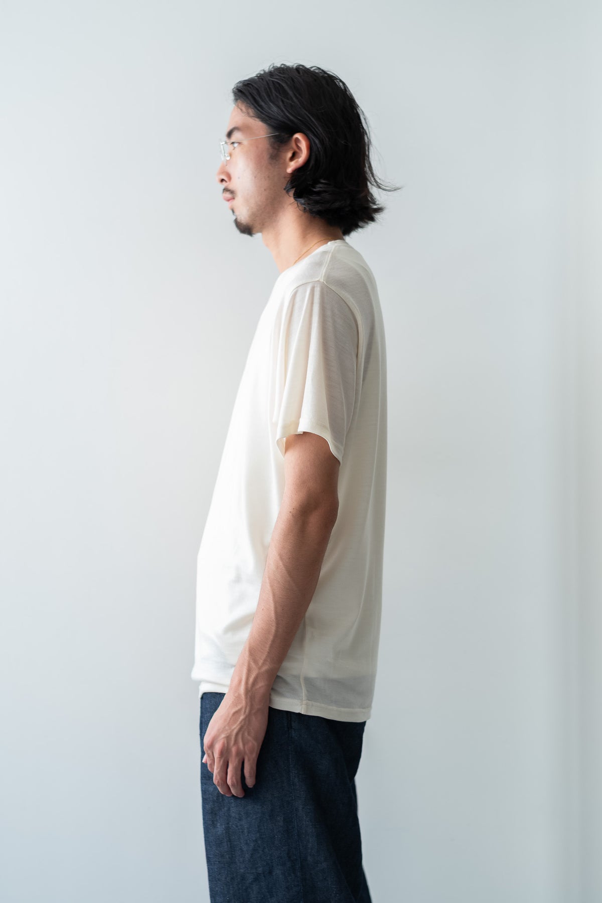 Washable Wool T Shirt 〈MILK〉