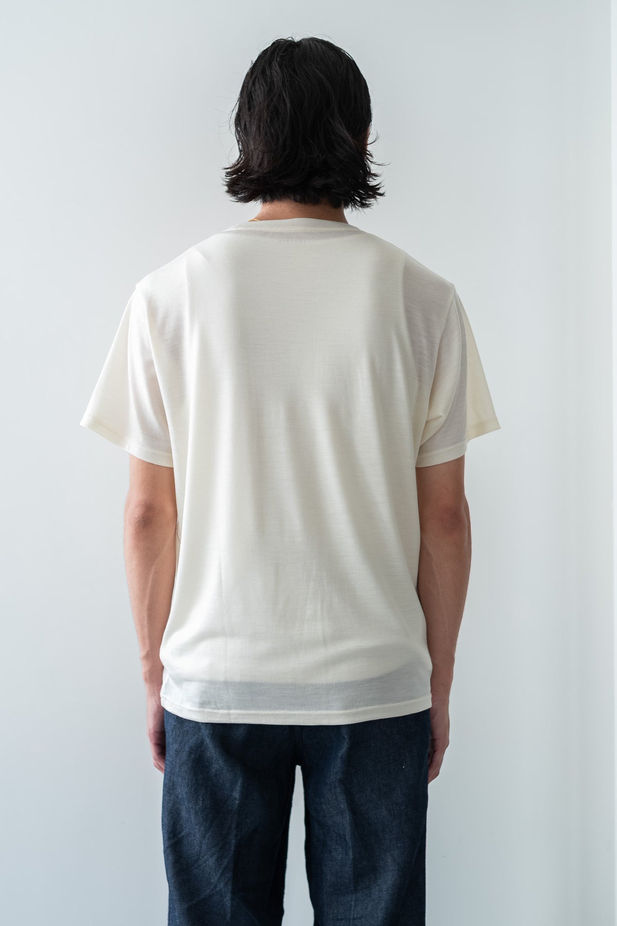 Washable Wool T Shirt 〈MILK〉