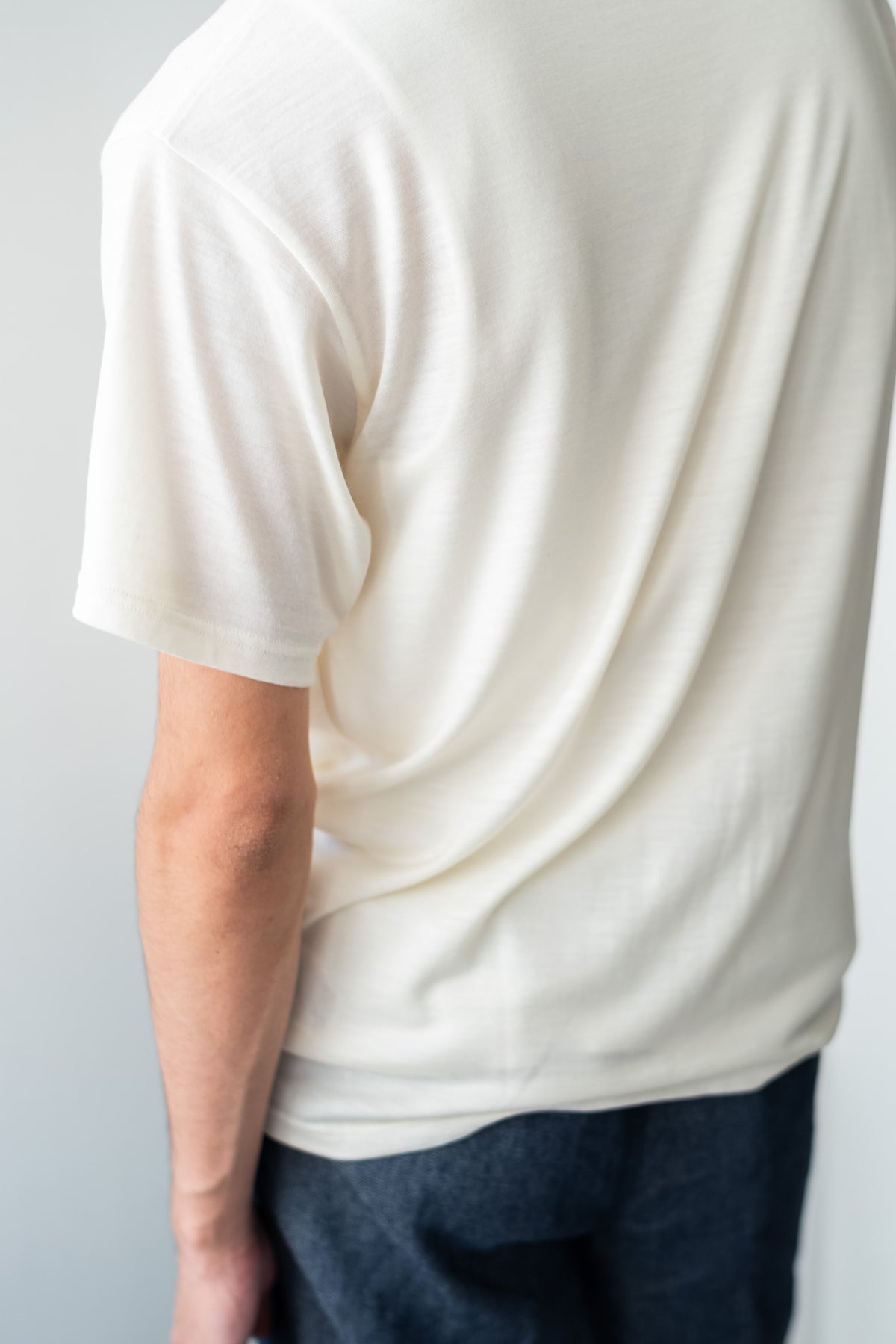 Washable Wool T Shirt 〈MILK〉
