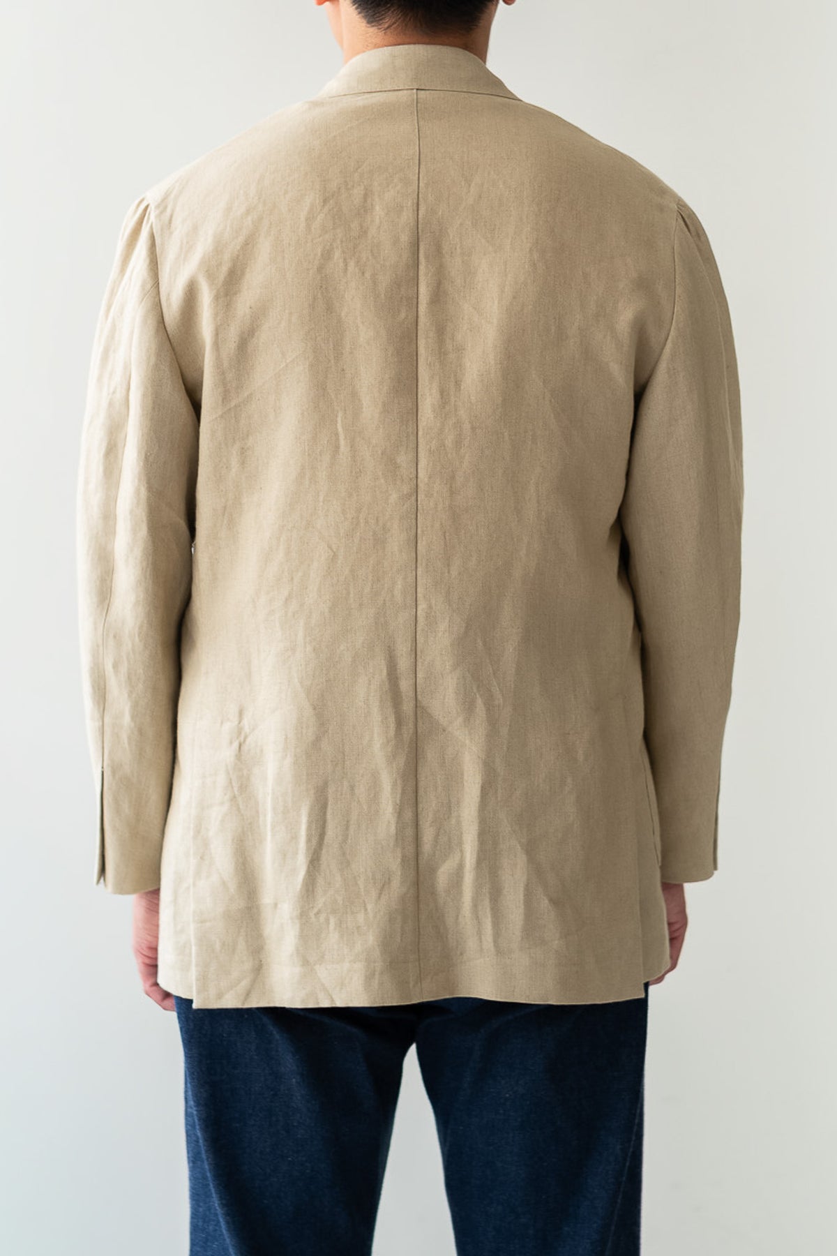 Linen Unstructured Tailored Jacket 〈BEIGE〉