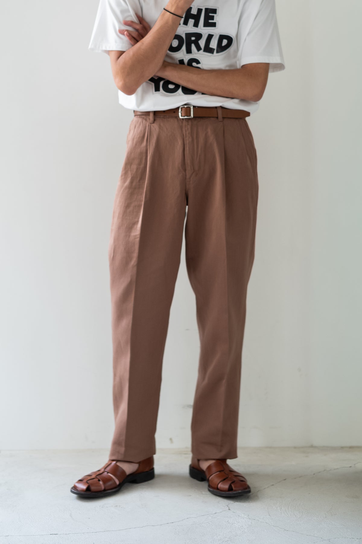 Satin Herringbone Trousers 〈DACHSHUND〉