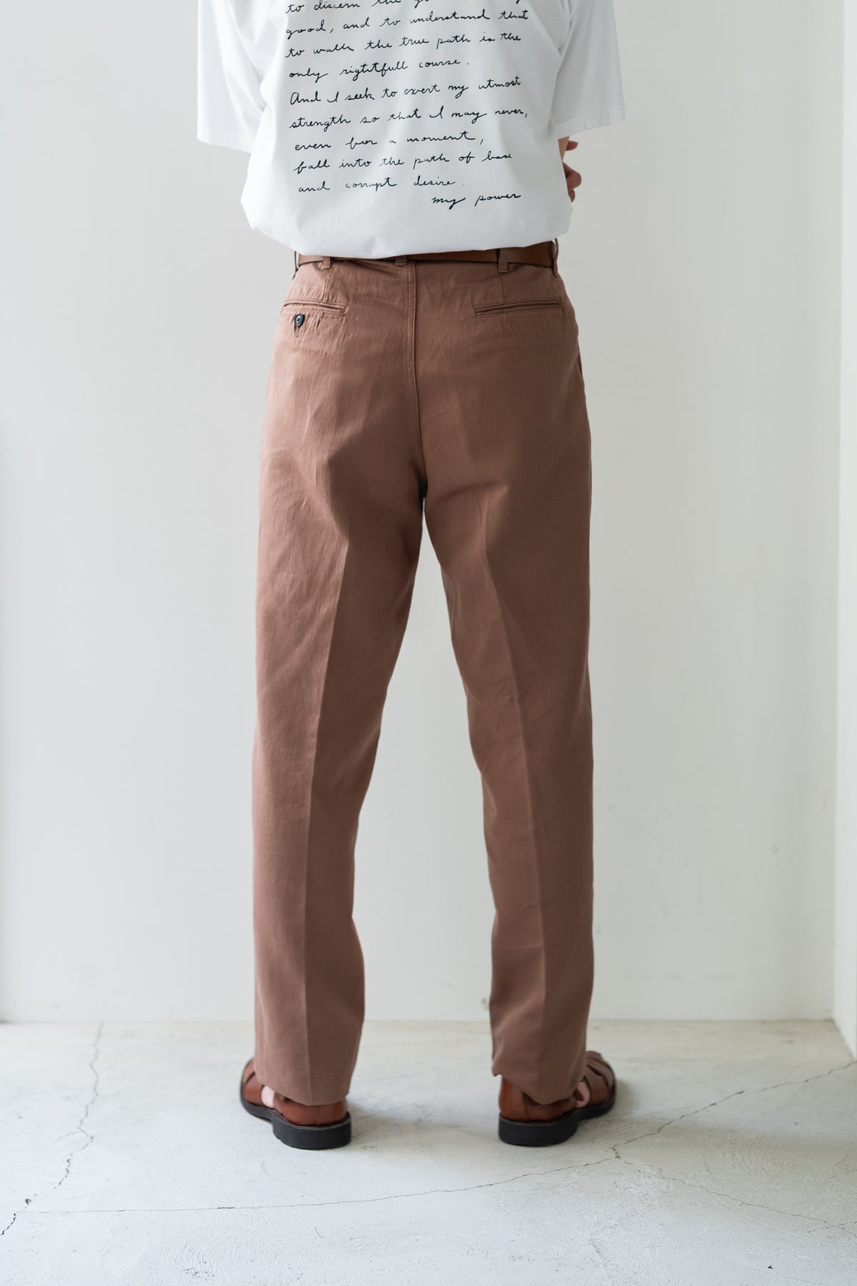 Satin Herringbone Trousers 〈DACHSHUND〉
