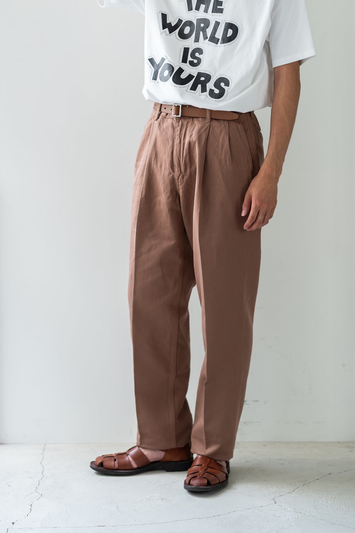Satin Herringbone Trousers 〈DACHSHUND〉