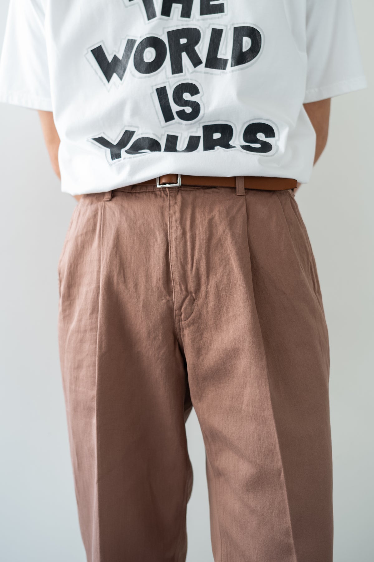 Satin Herringbone Trousers 〈DACHSHUND〉