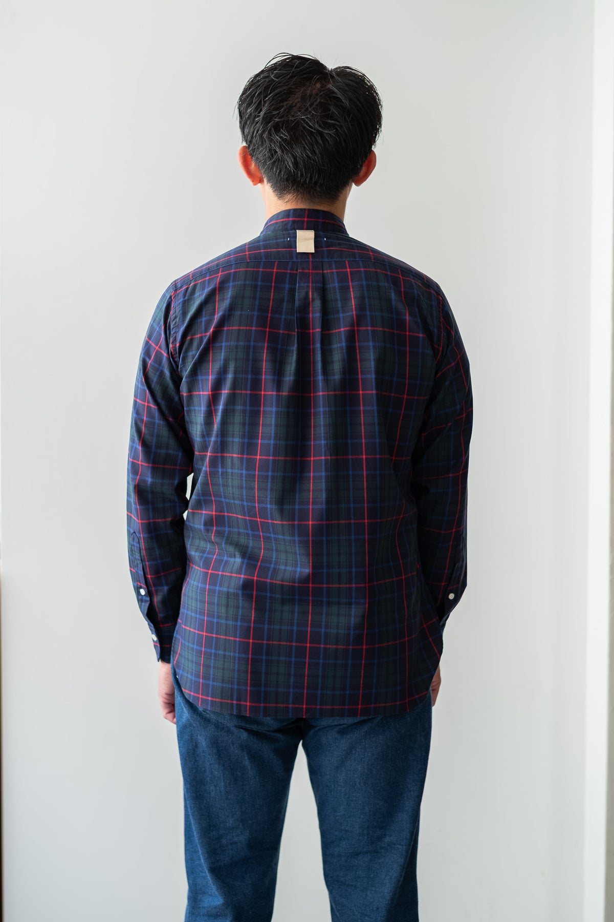 Band Collar Shirt〈GREEN〉
