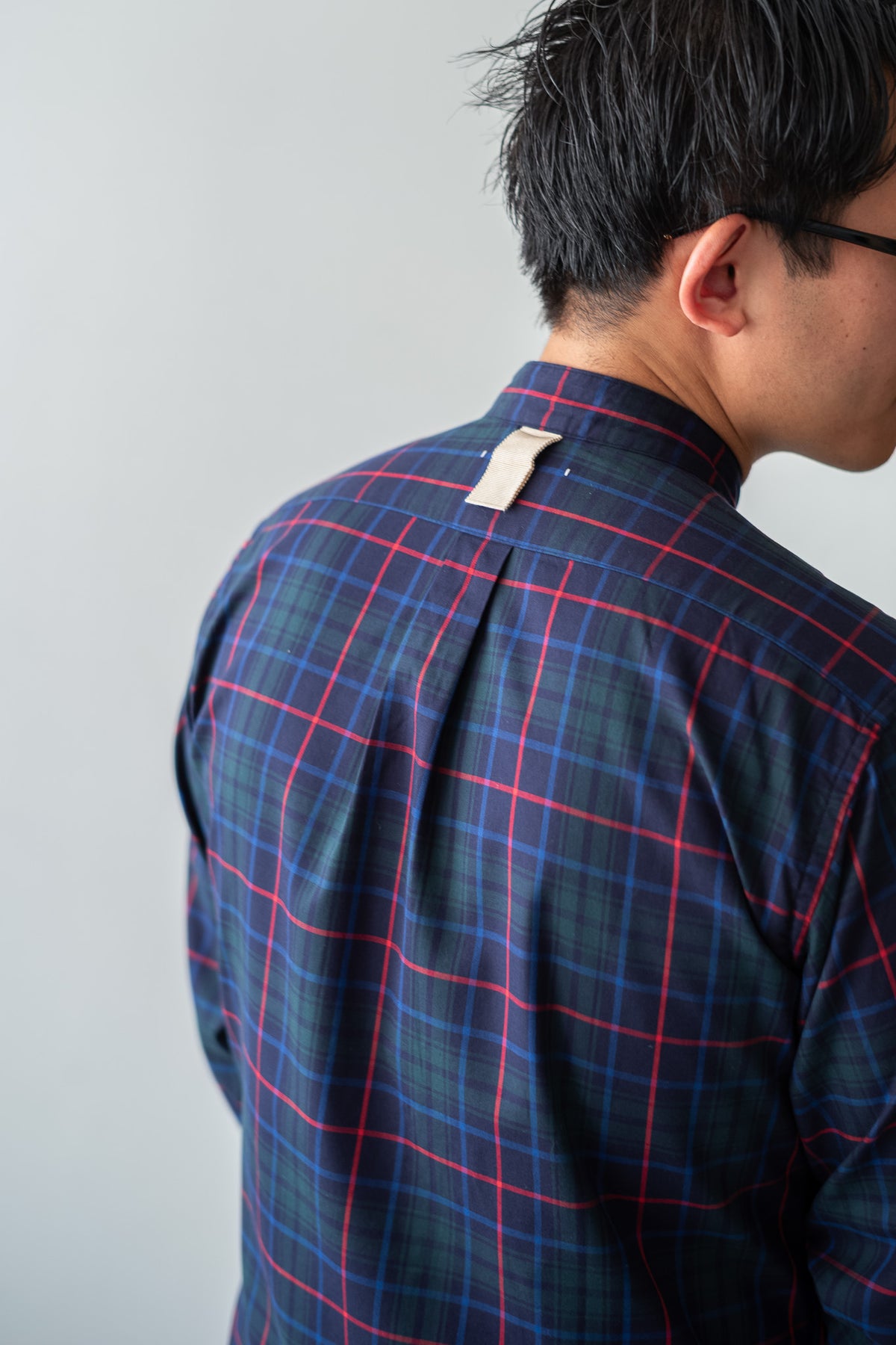 Band Collar Shirt〈GREEN〉