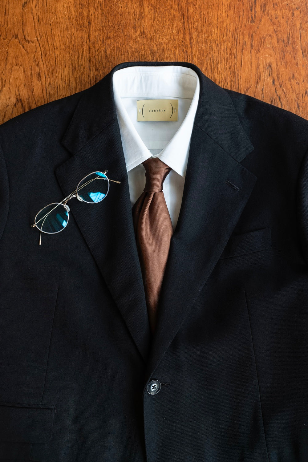 Panel Border Sette Pieghe Tie 〈BROWN × GREEN〉