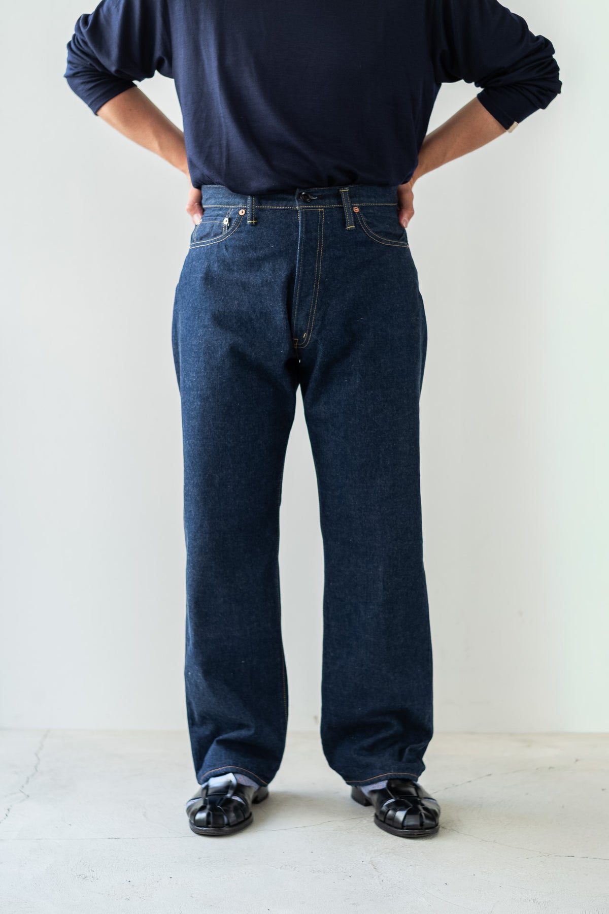Denim Straight Trousers 〔INDIGO〉