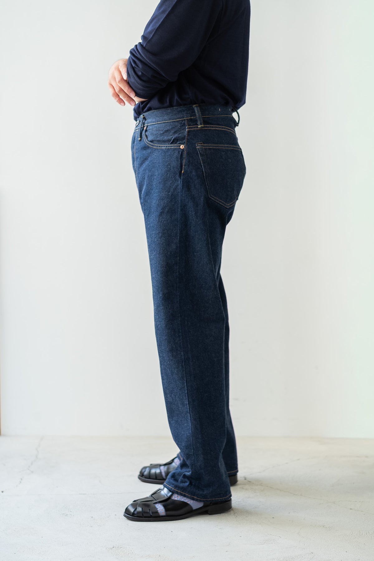 Denim Straight Trousers 〔INDIGO〉
