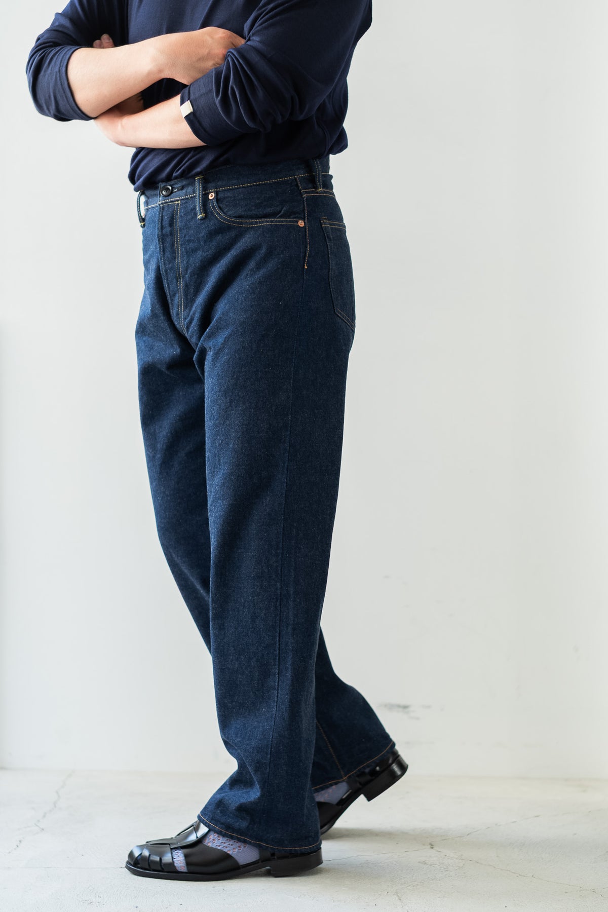 Denim Straight Trousers 〔INDIGO〉