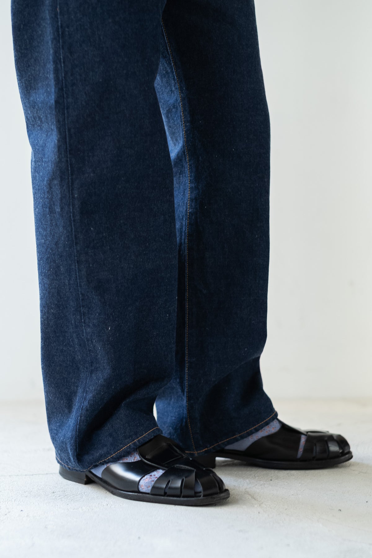 Denim Straight Trousers 〔INDIGO〉