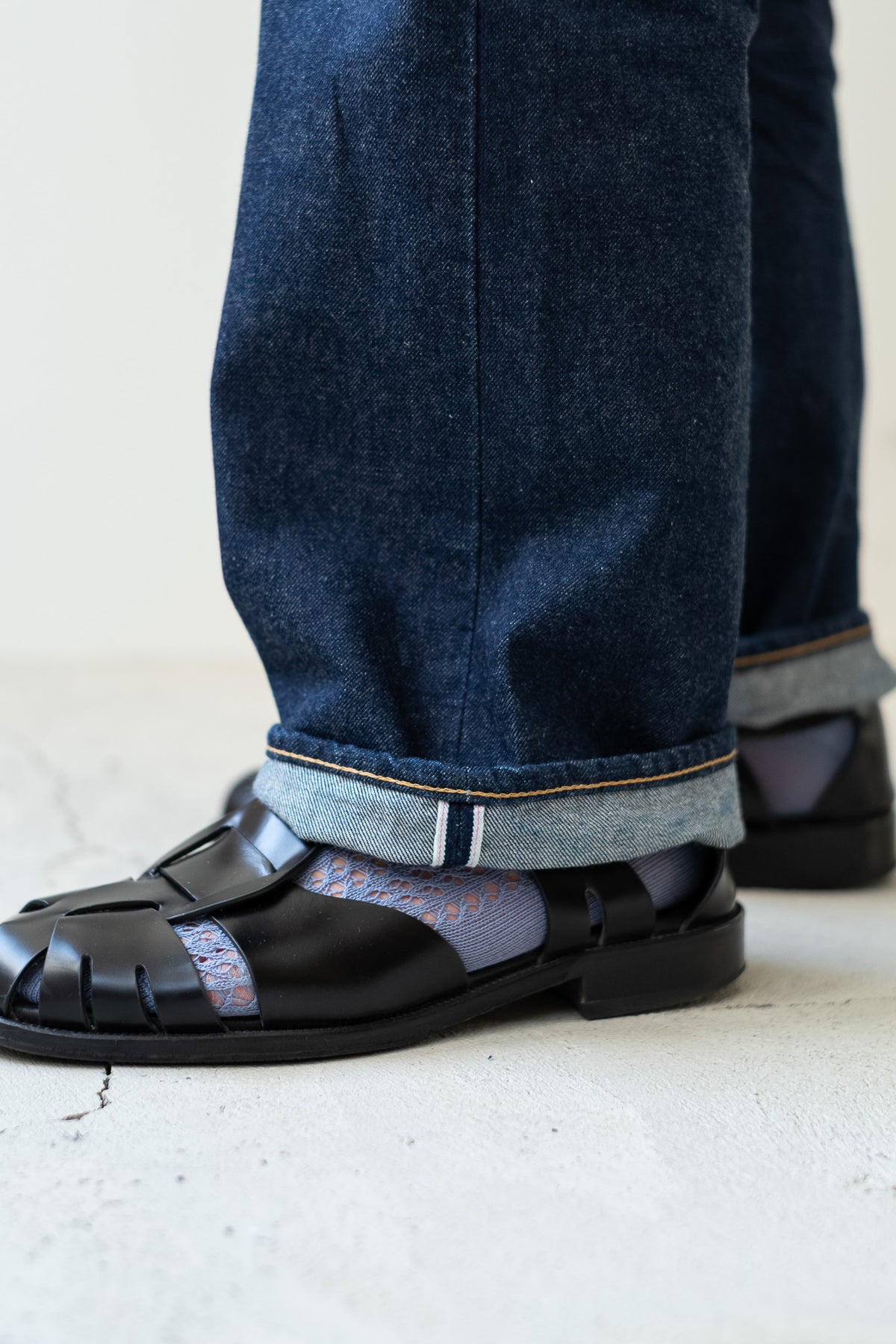 Denim Straight Trousers 〔INDIGO〉