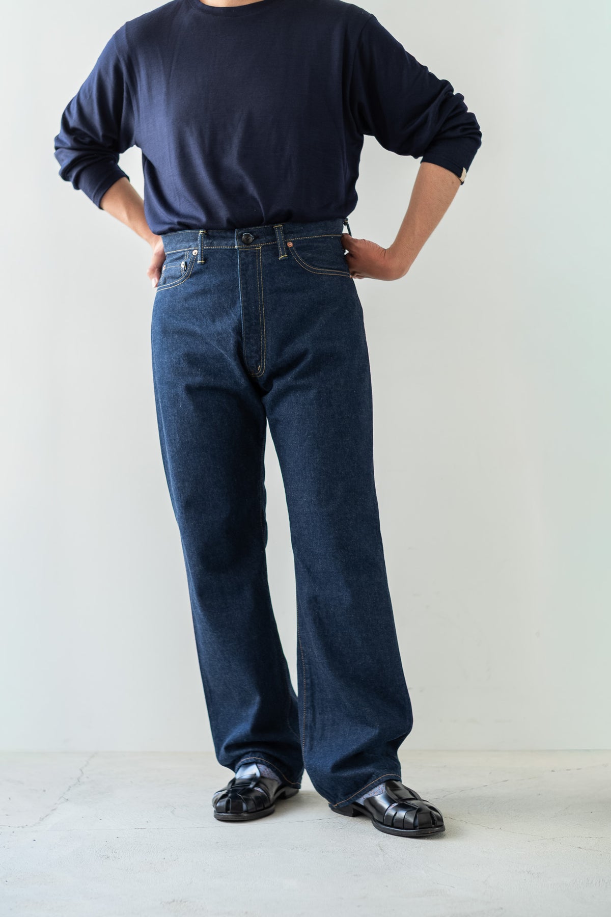 Denim Flare Trousers 〈INDIGO〉