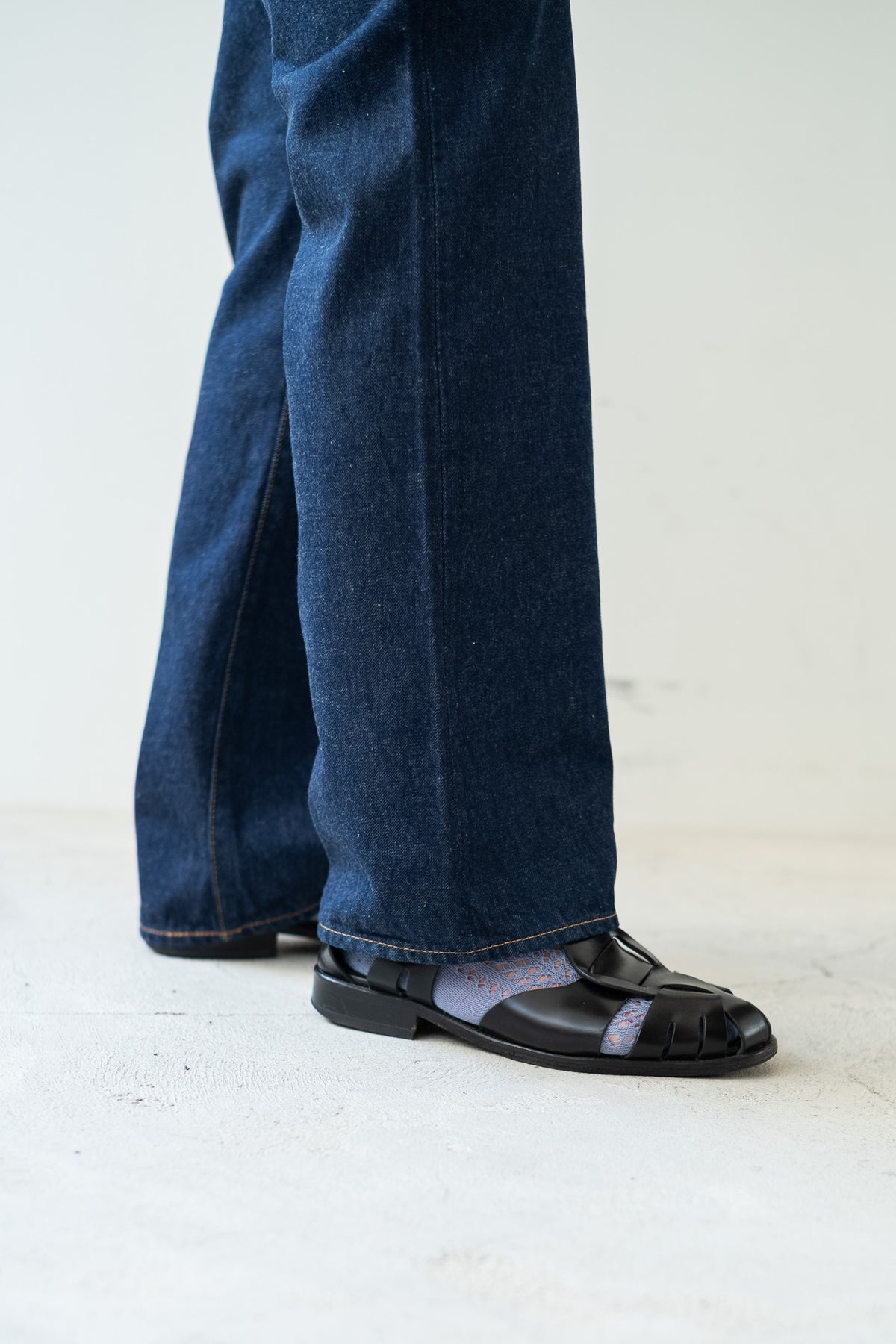 Denim Flare Trousers 〈INDIGO〉