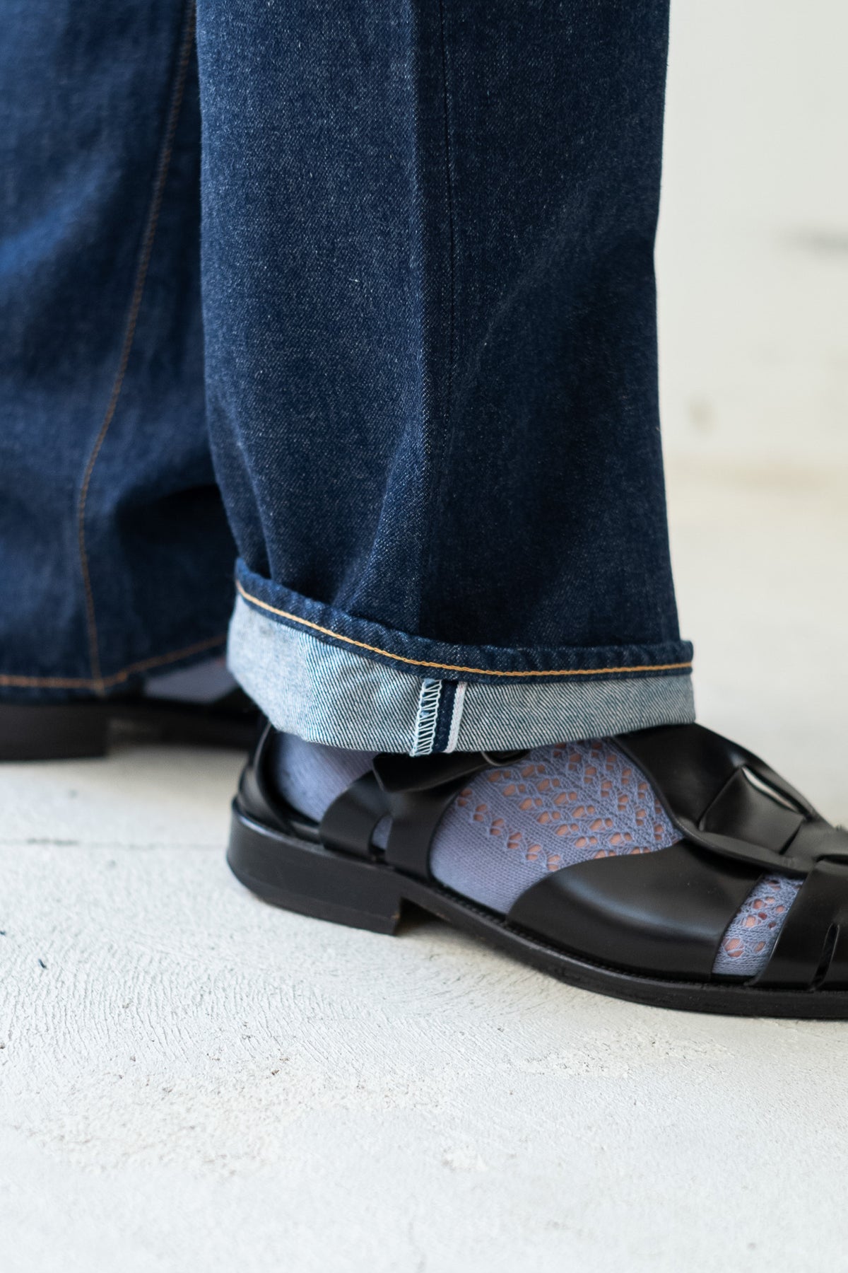 Denim Flare Trousers 〈INDIGO〉