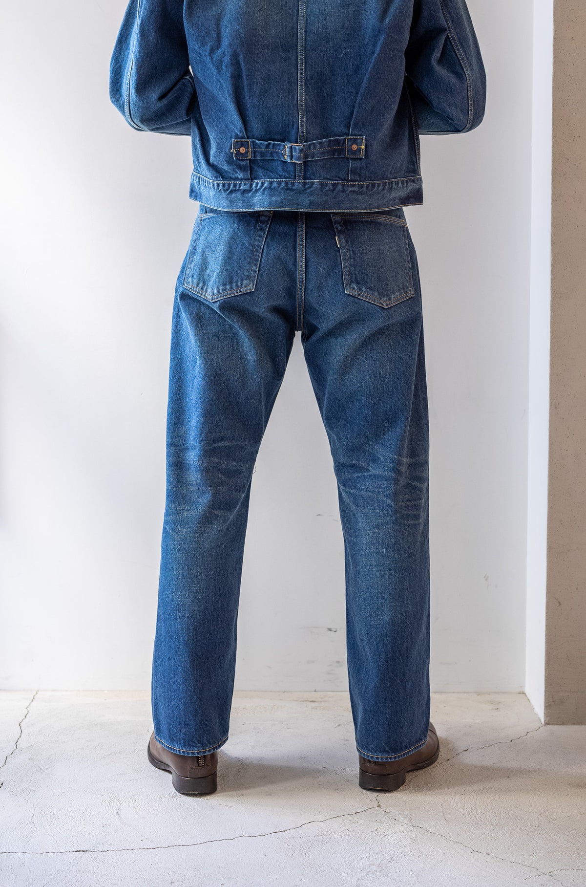 Denim Straight Trousers - VINTAGE WASH 〈DUSK INDIGO〉