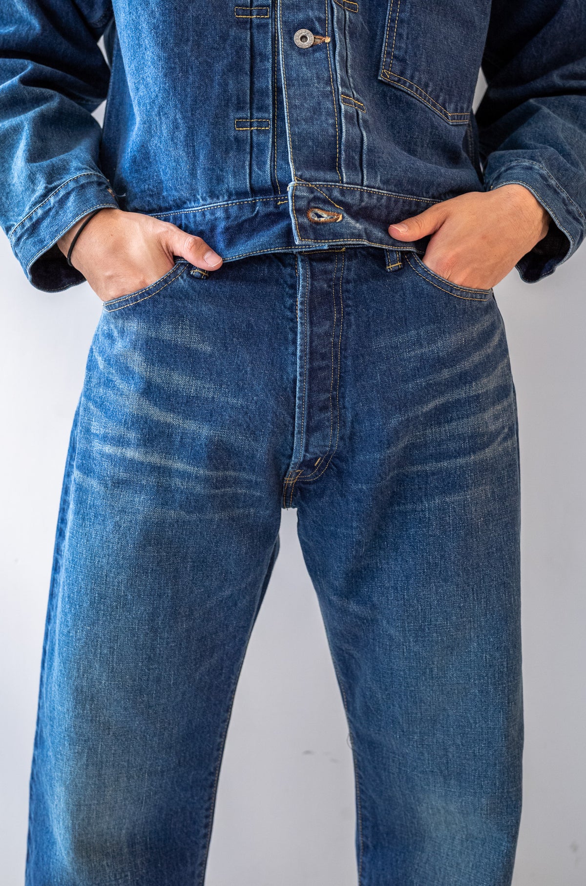 Denim Straight Trousers - VINTAGE WASH 〈DUSK INDIGO〉