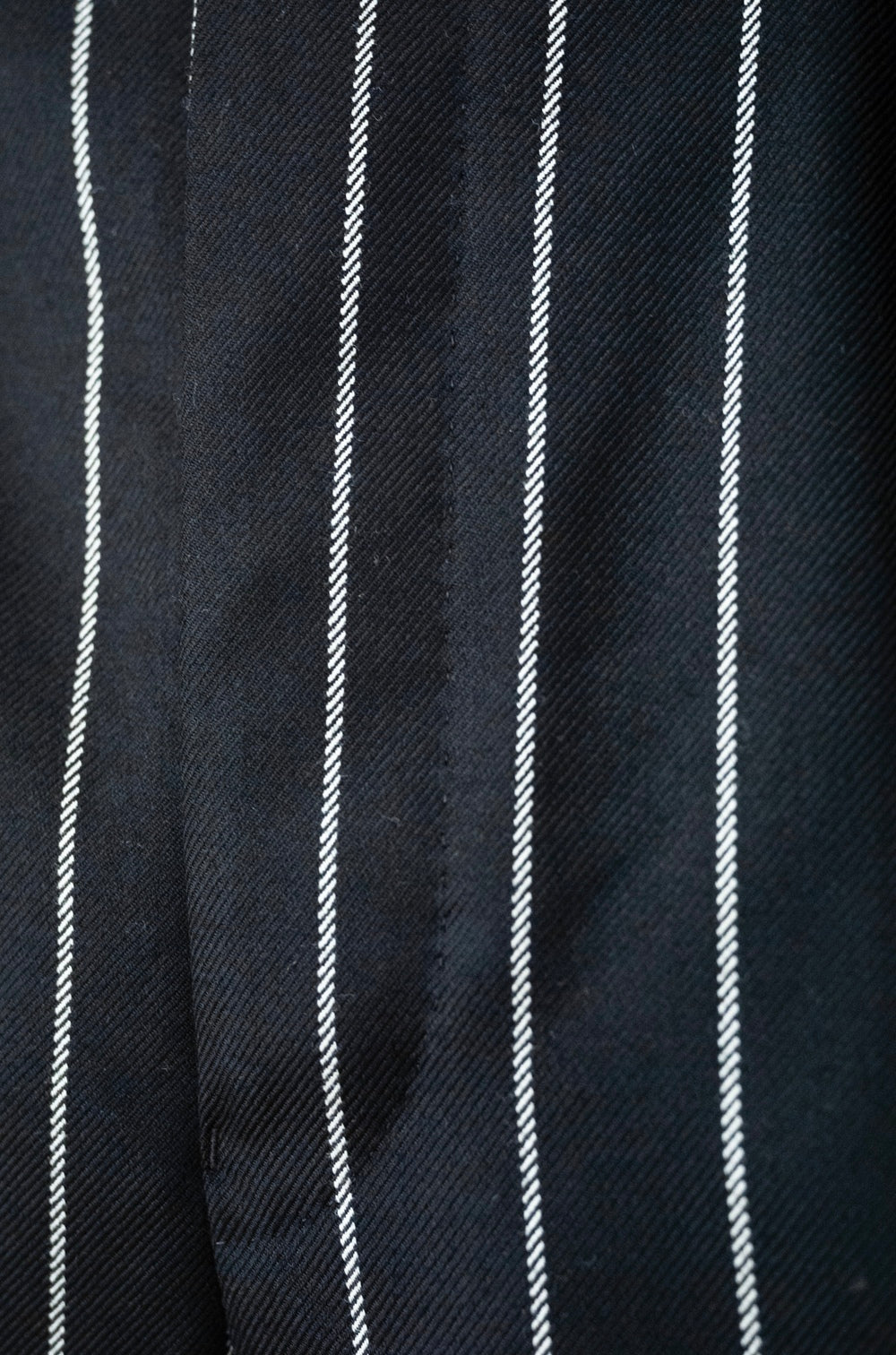 Fine Garbadine French Trousers 〈BLACK × OFF WHITE〉