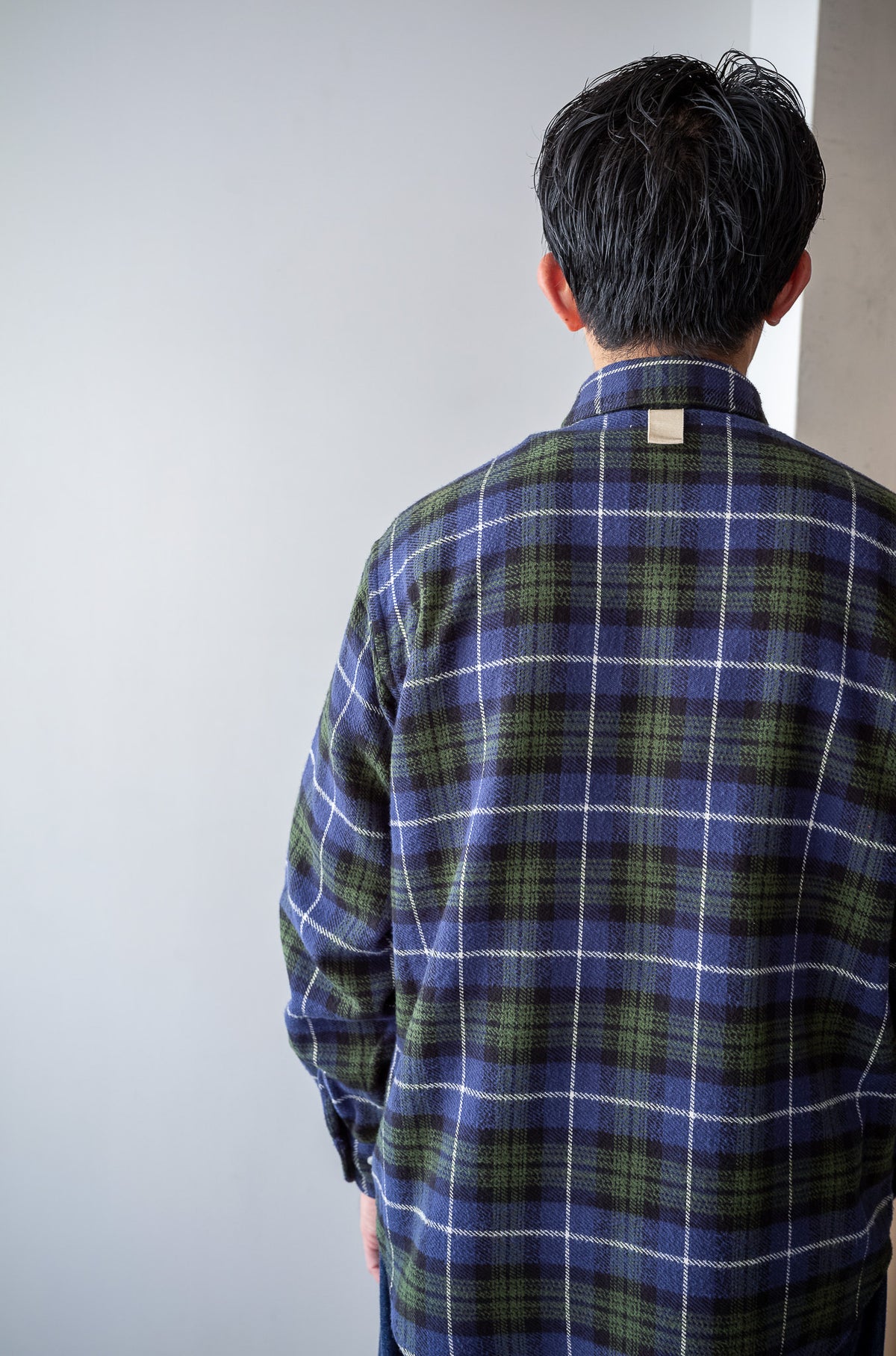 Rough Flannel Shirt 〈GREEN BASE〉
