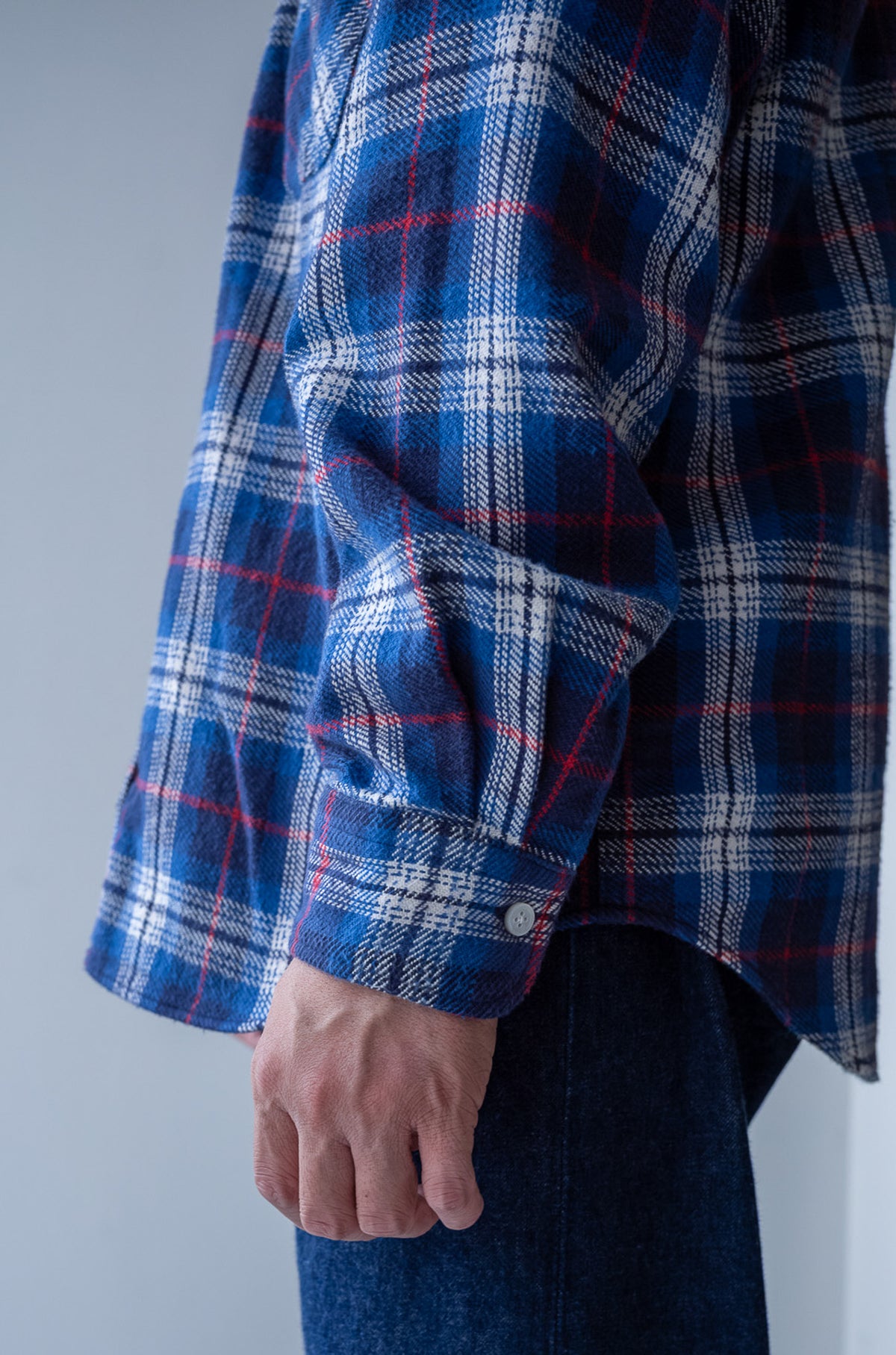 Rough Flannel Shirt 〈BLUE BASE〉