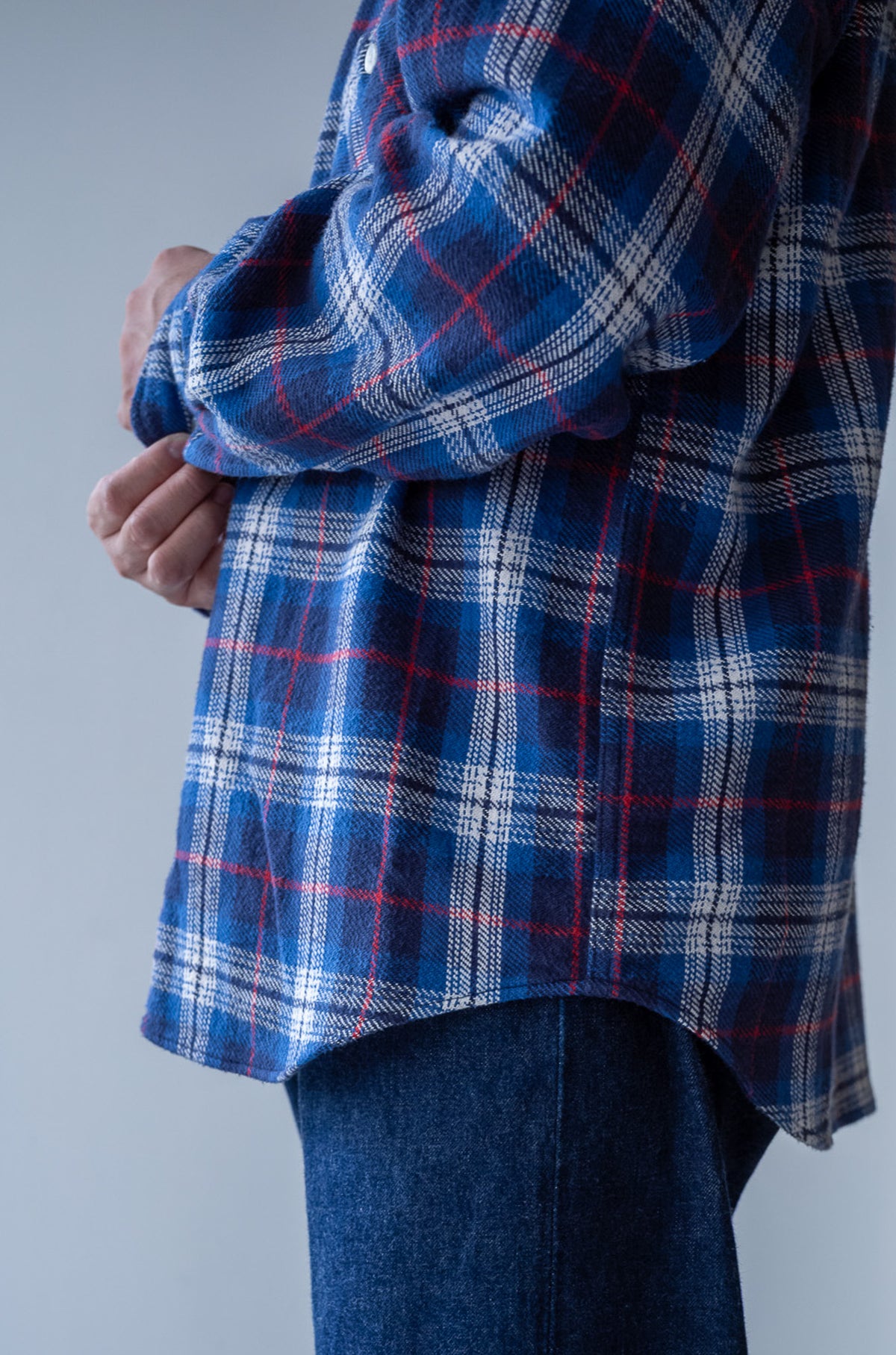 Rough Flannel Shirt 〈BLUE BASE〉