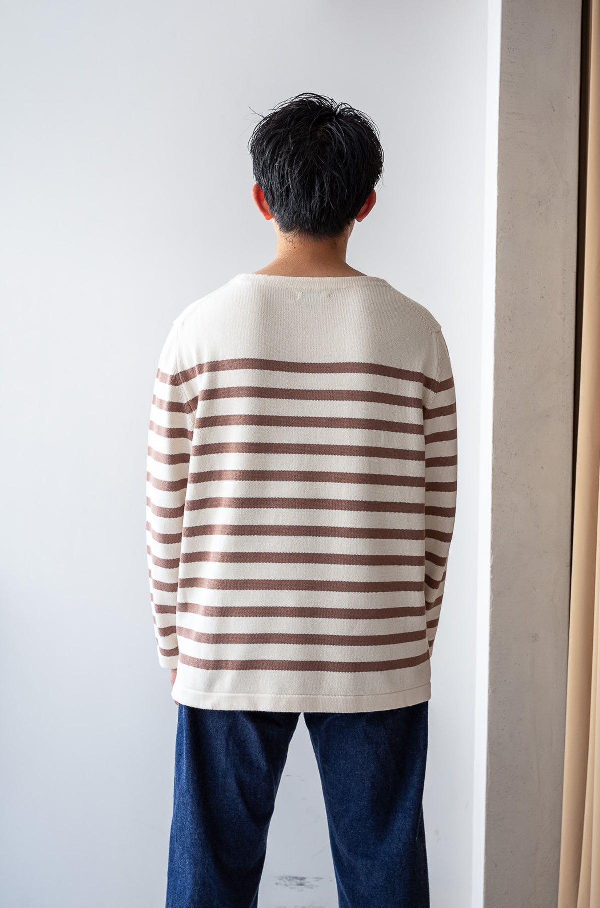First Pick Suvin Gold Basque Knit 〈MILK × ECRU〉