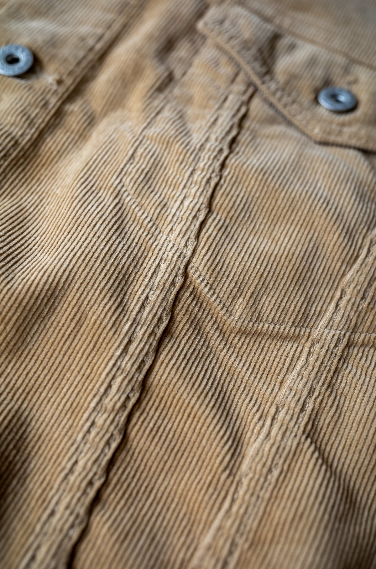 Fine Corduroy Trucker Jacket〔SAND BEIGE〕