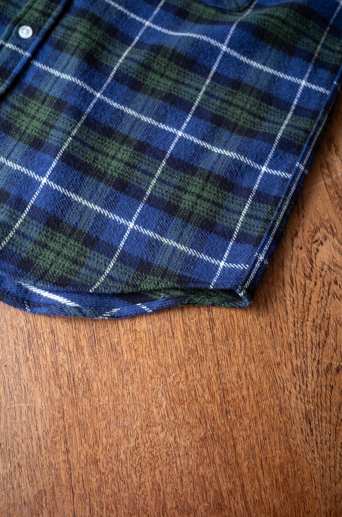 Rough Flannel Shirt 〈GREEN BASE〉