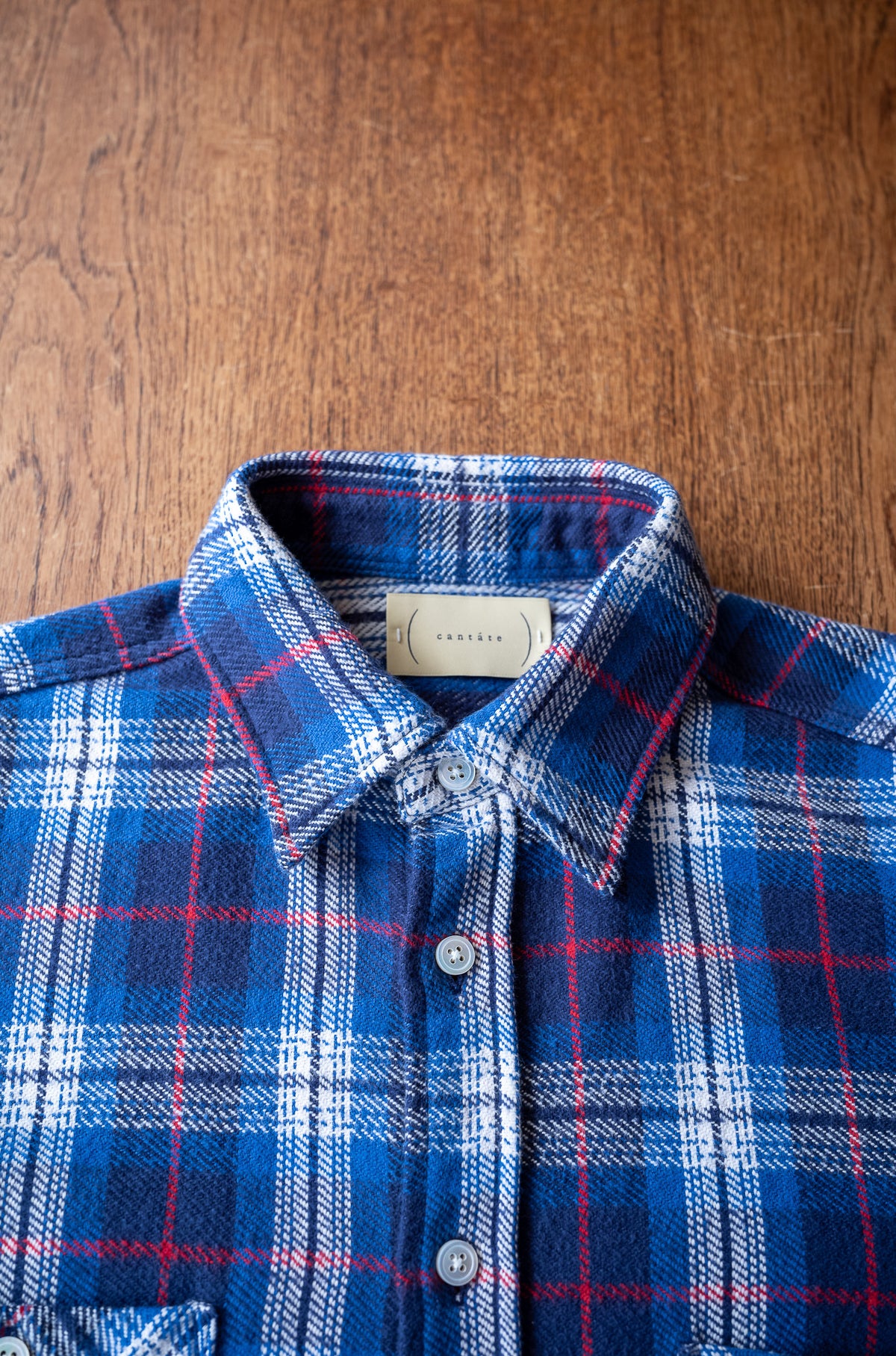 Rough Flannel Shirt 〈BLUE BASE〉