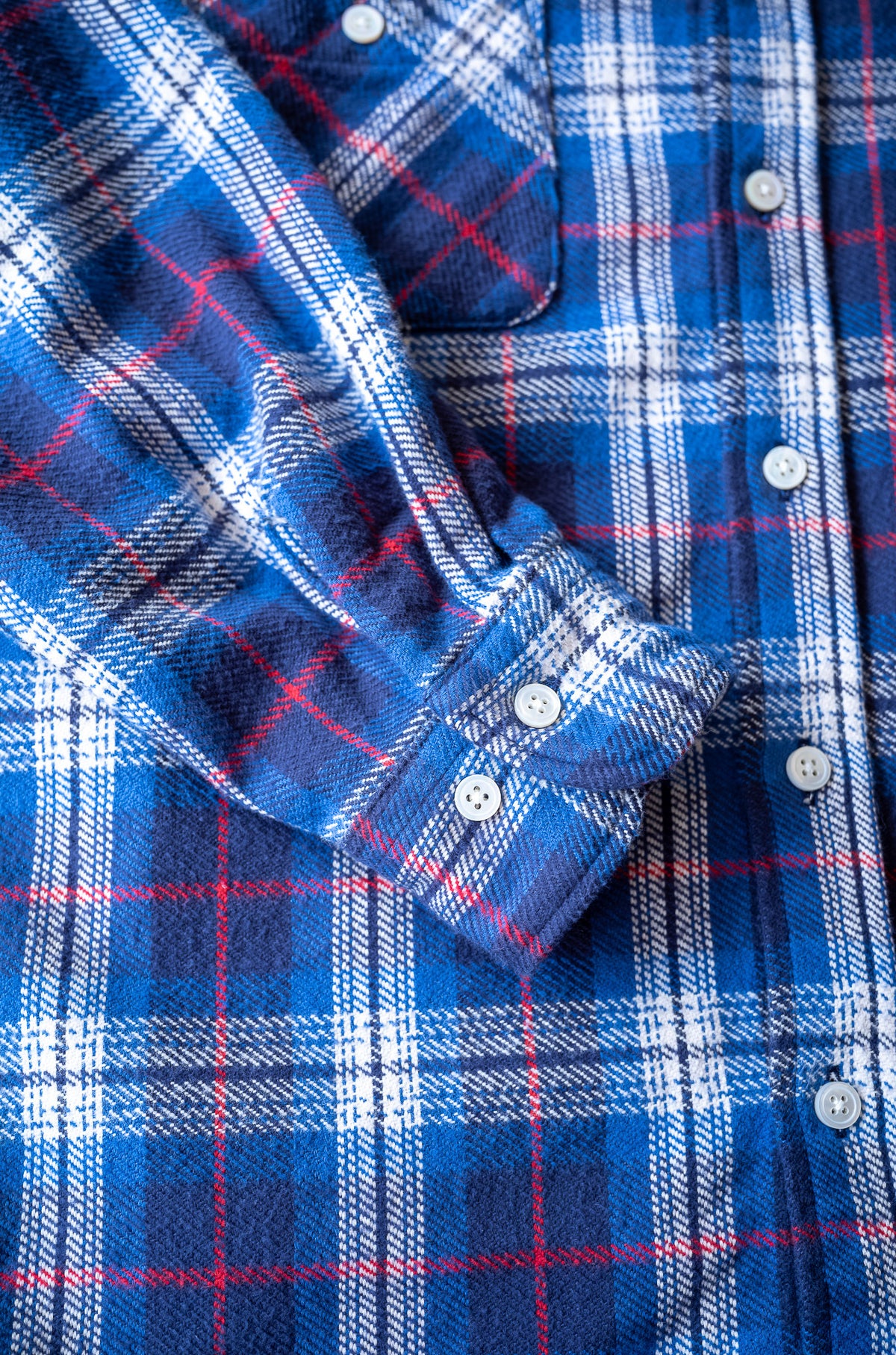 Rough Flannel Shirt 〈BLUE BASE〉