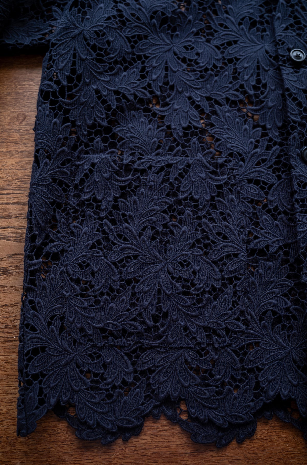Feather Lace Blouson 〈NAVY〉