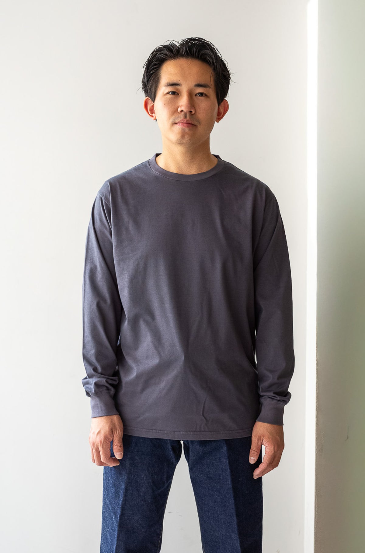 Essential L/S Tee 〈GRAY〉