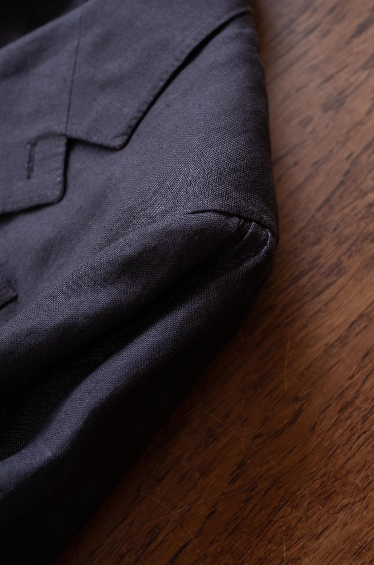 Linen Unstructured Tailored Jacket 〈BROWN〉